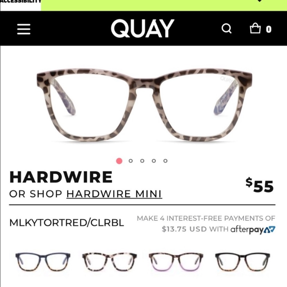 Quay Australia Hardwire 126 Blue light glasses